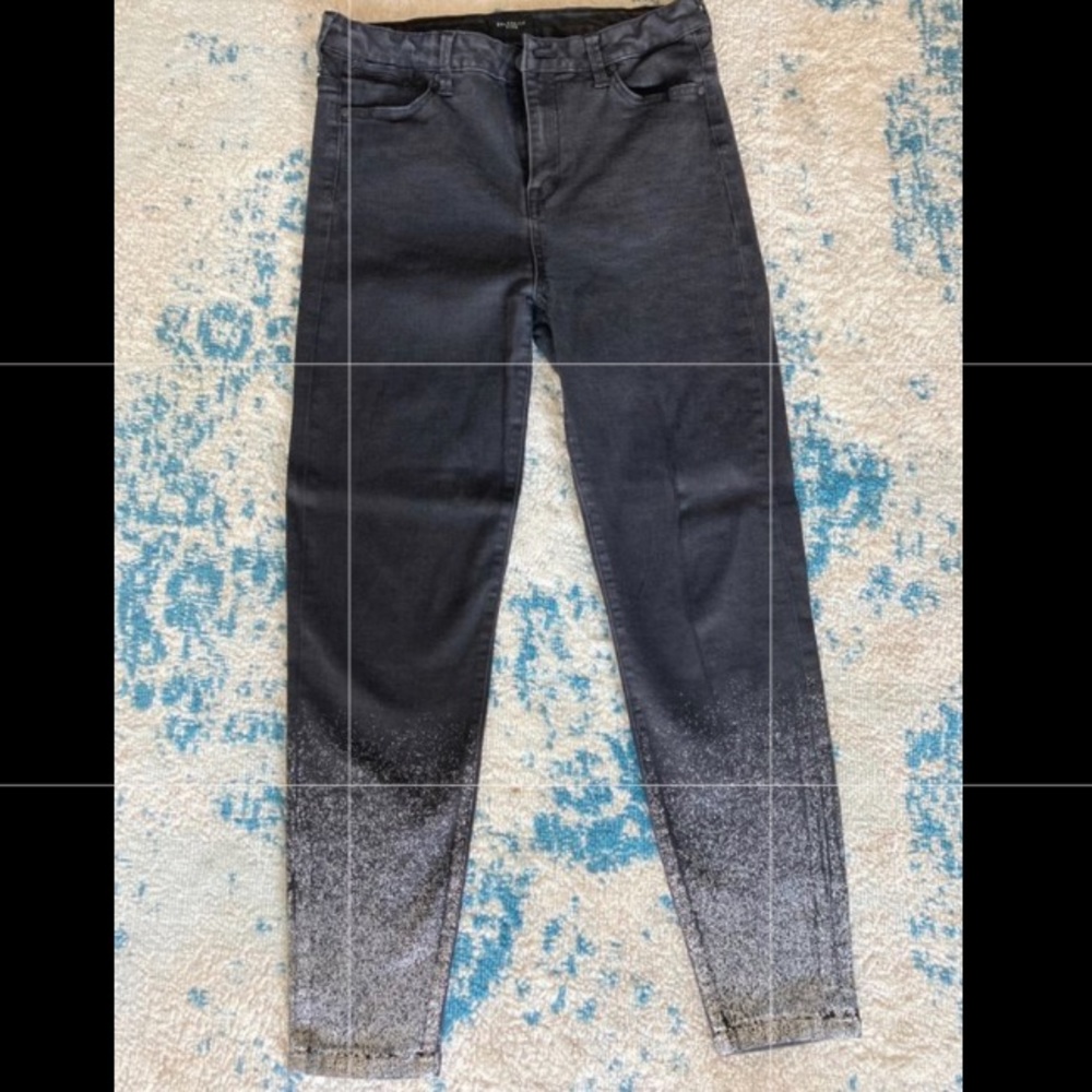 Metallic and Black Jeans - Size 11 - Never Worn